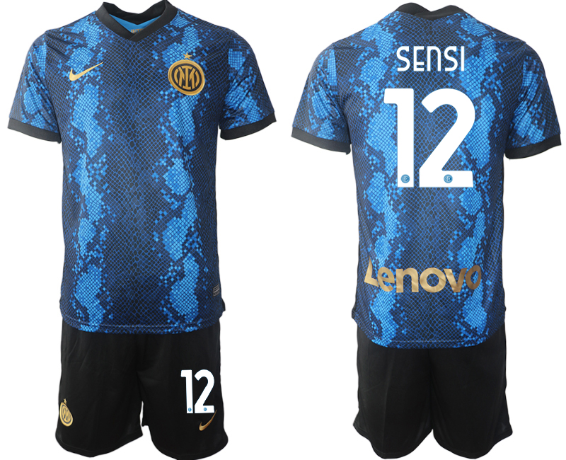 Men 2021-2022 Club Inter Milan home blue #12 Nike Soccer Jersey